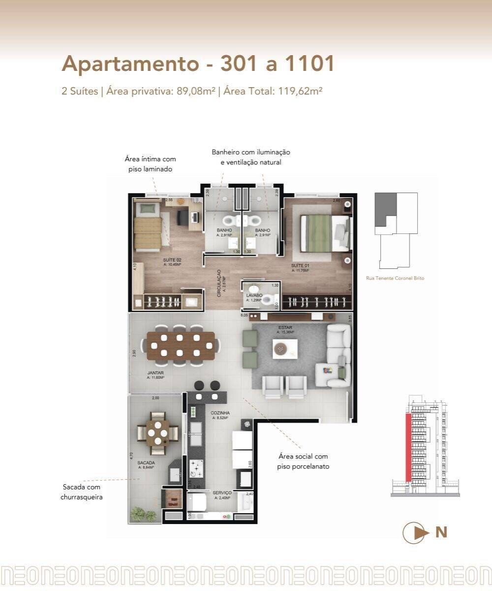 Apartamento à venda com 3 quartos, 116m² - Foto 13