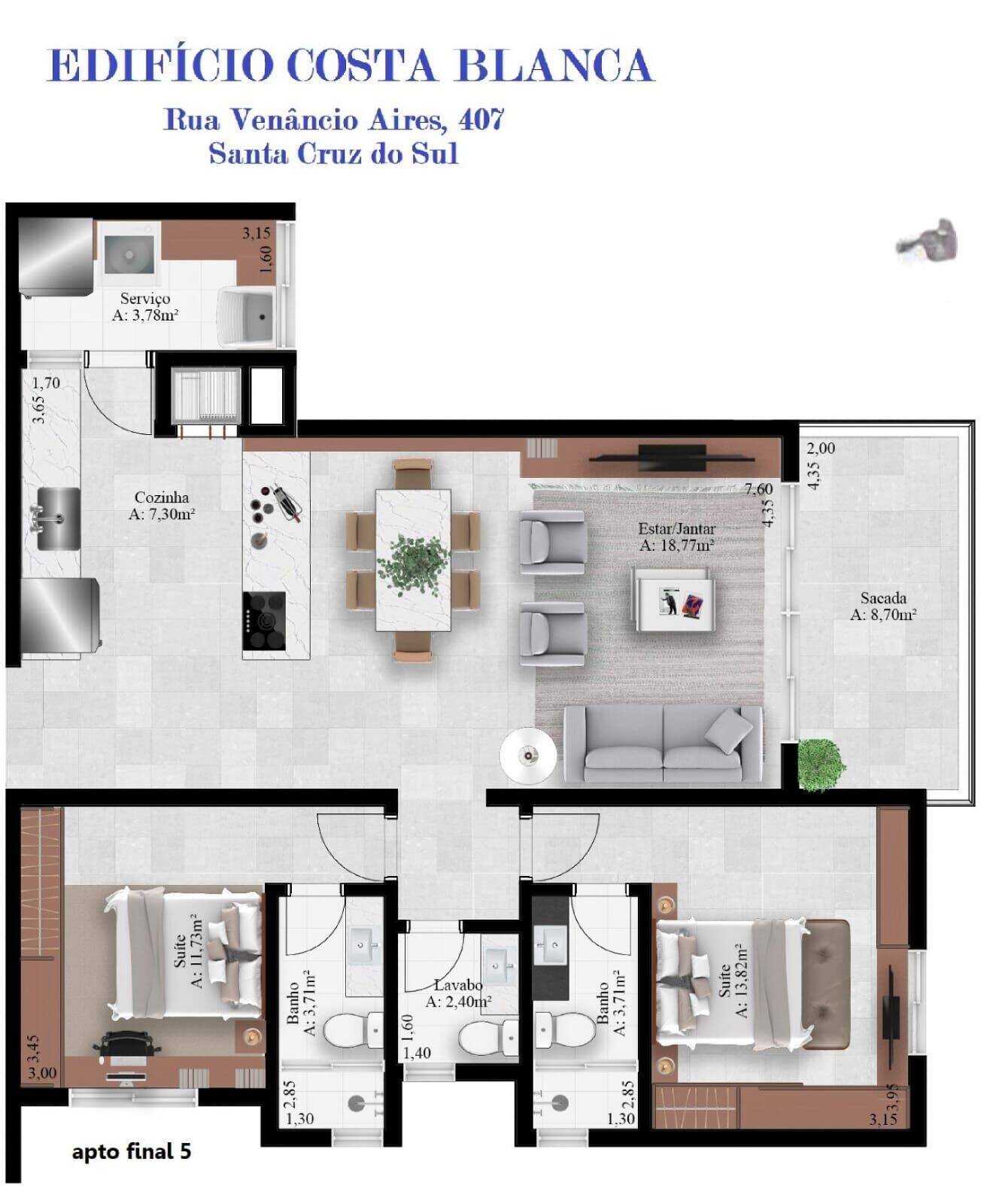Apartamento à venda com 2 quartos, 102m² - Foto 10