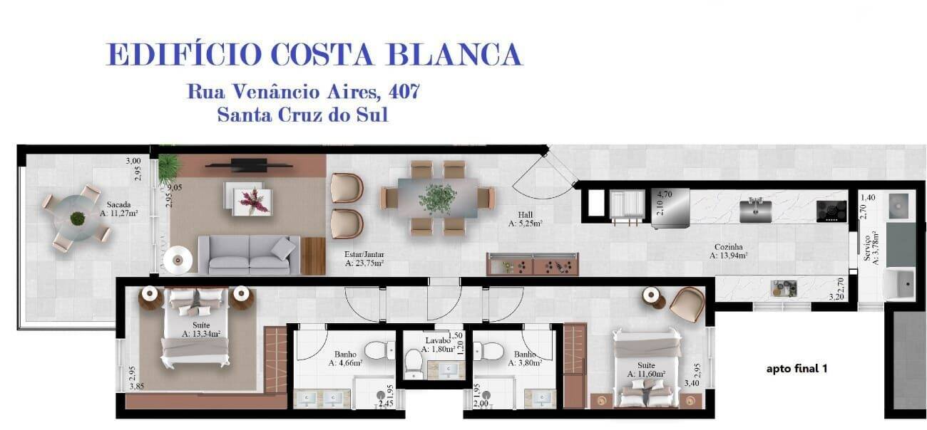 Apartamento, 1 quarto, 47 m² - Foto 3