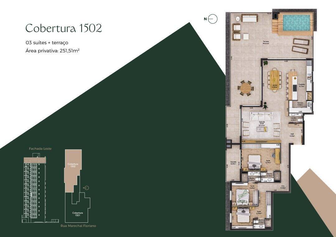 Cobertura à venda com 3 quartos, 251m² - Foto 3