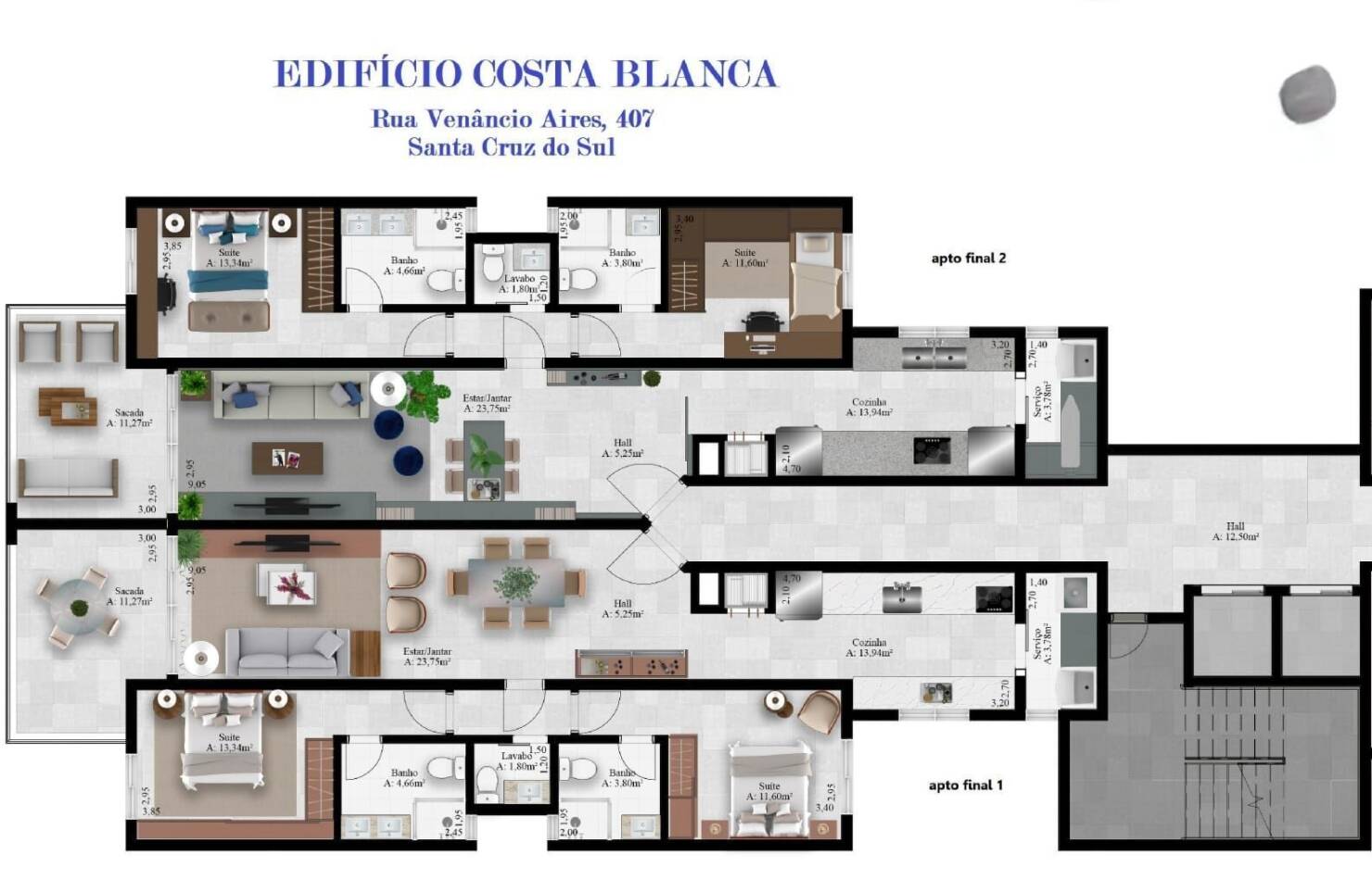 Apartamento à venda com 2 quartos, 100m² - Foto 2