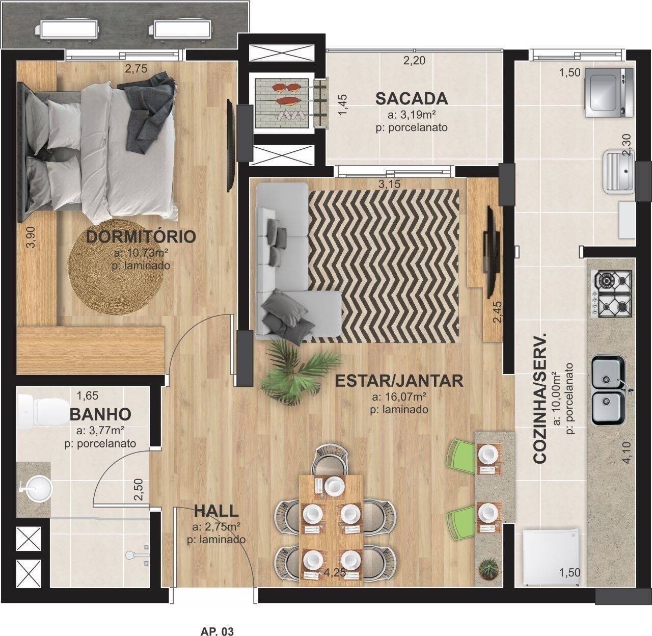 Apartamento à venda com 3 quartos, 102m² - Foto 1