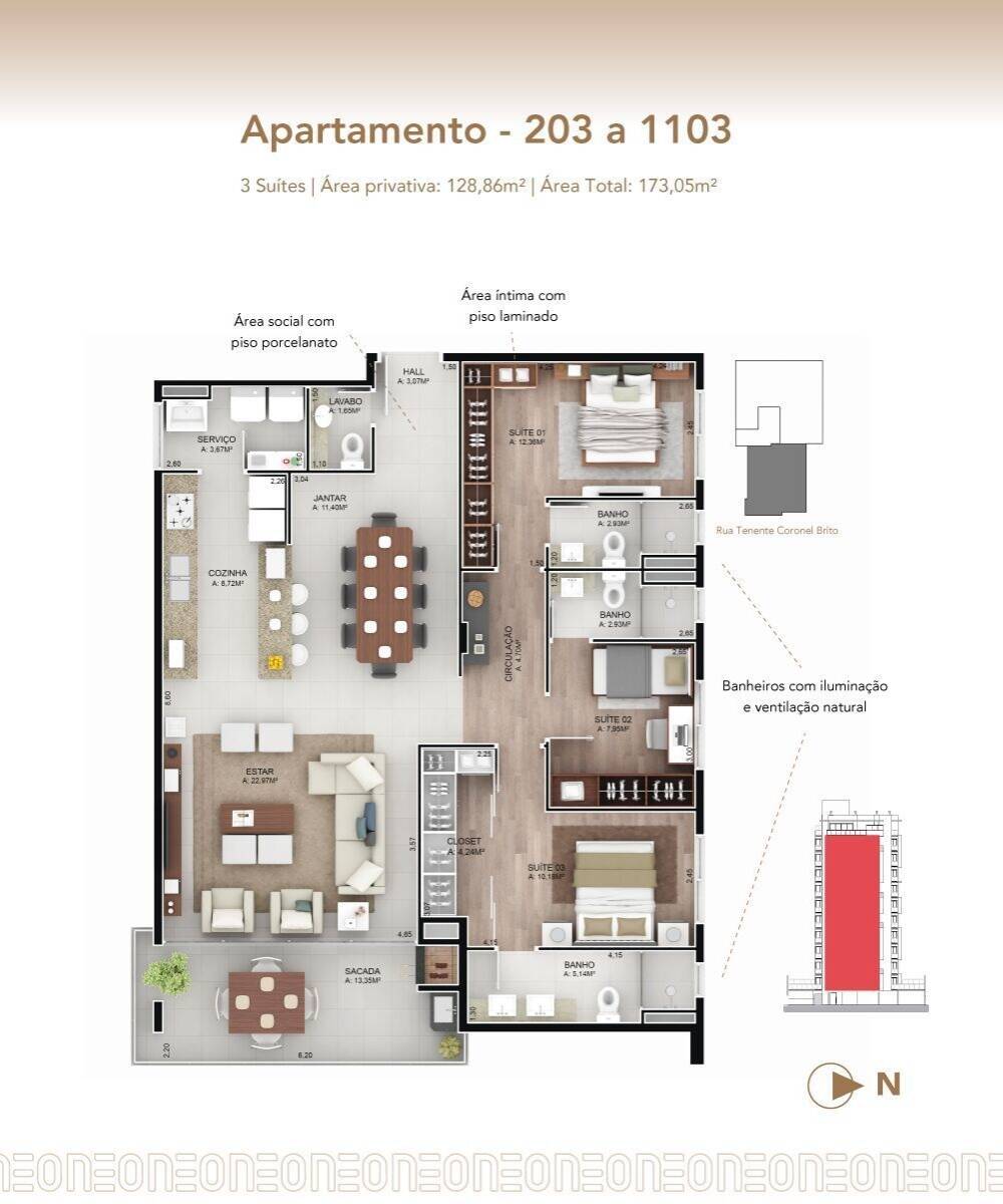 Apartamento à venda com 3 quartos, 128m² - Foto 13