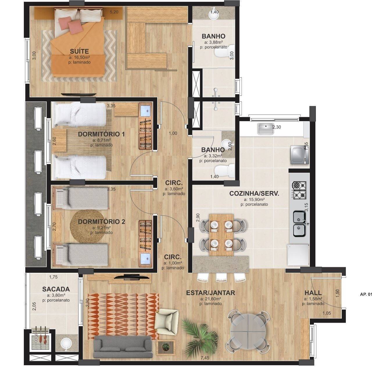 Apartamento, 2 quartos, 80 m² - Foto 9