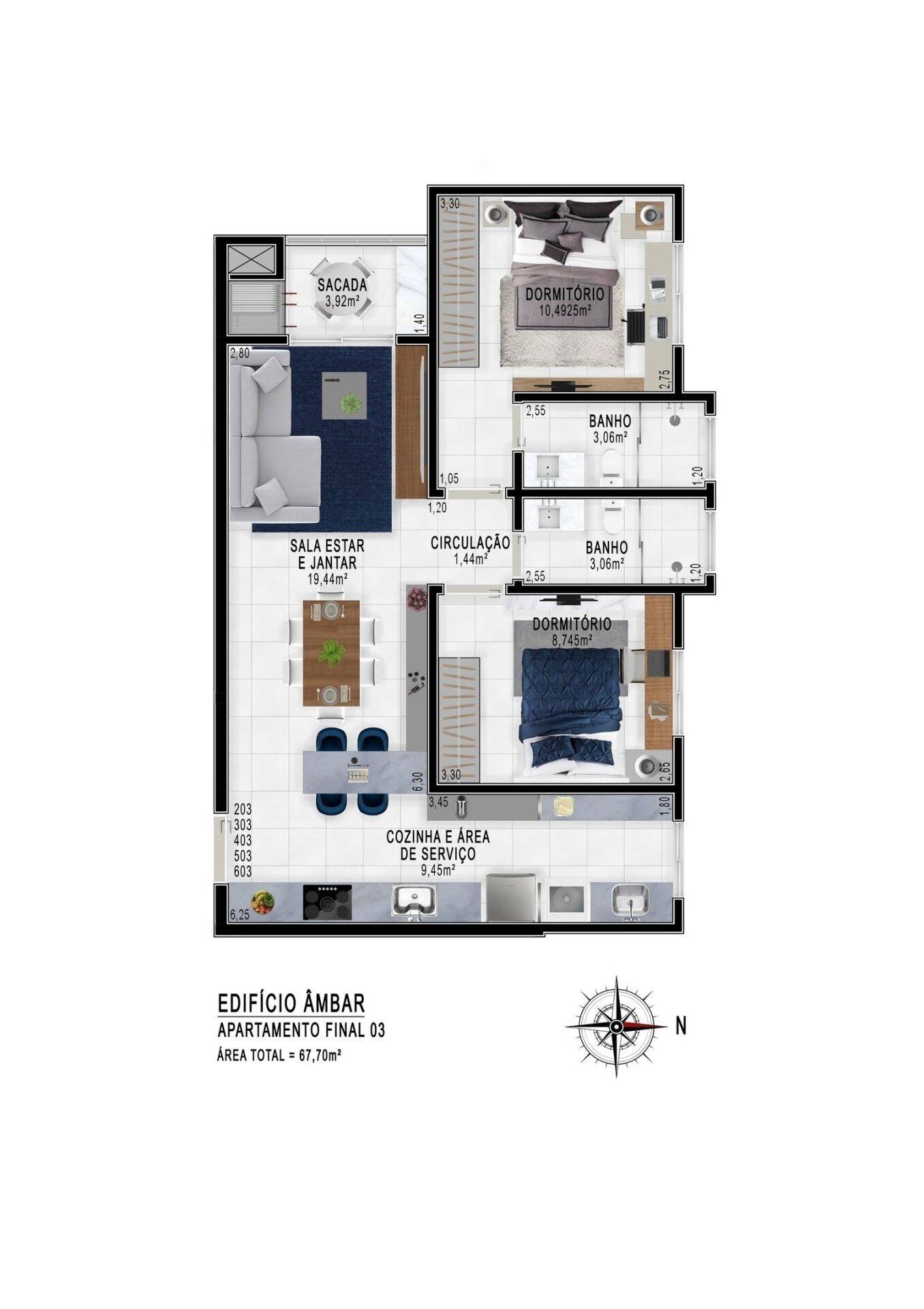 Apartamento à venda com 2 quartos, 69m² - Foto 11